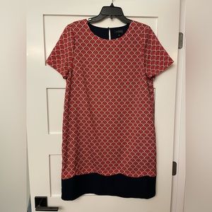 The Limited Red and Navy Shift Dress size Large